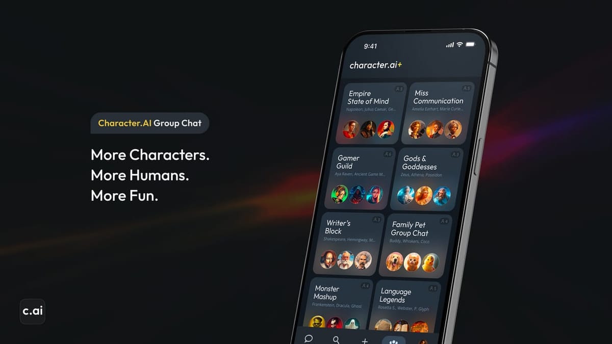 想跟愛因斯坦聊天? Character.AI 推出創新的「AI角色群組聊天」功能