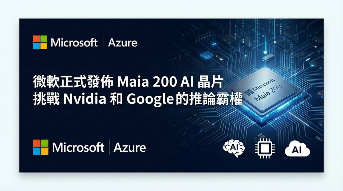 微軟正式發佈Maia 200 AI晶片 挑戰Nvidia和Google的推論霸權