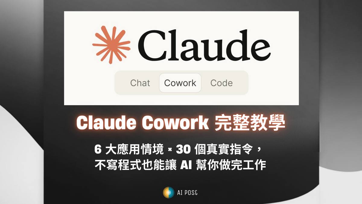 Claude Cowork 完整教學：不用寫程式，讓 AI 直接幫你完成複雜工作任務