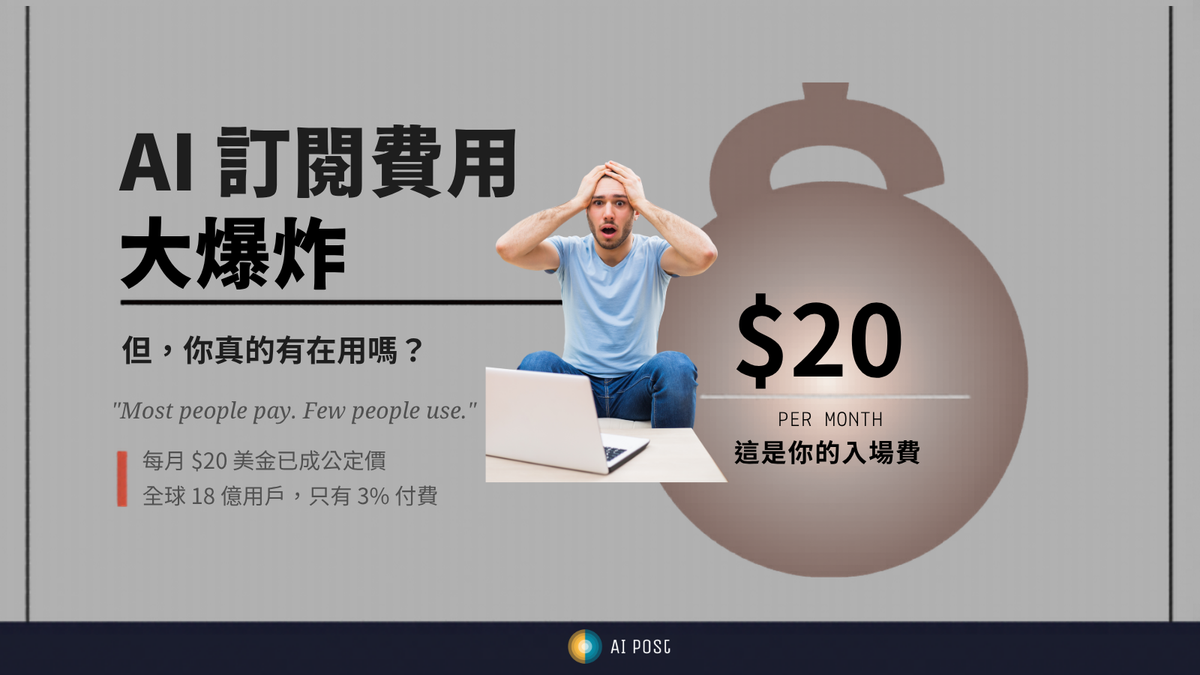 2026 年 AI 訂閱費用大爆炸：但，你真的有在用嗎?