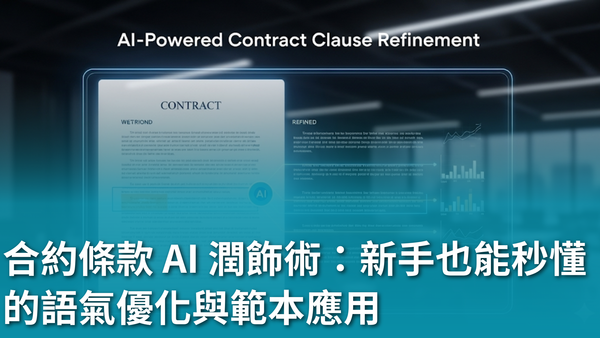 合約條款 AI 潤飾術：新手也能秒懂的語氣優化與範本應用