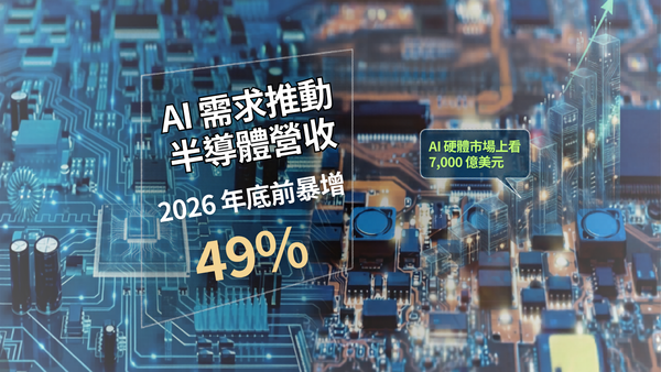 AI 需求將推動半導體營收 2026 年底前暴增 49%，AI 硬體市場上看 7,000 億美元